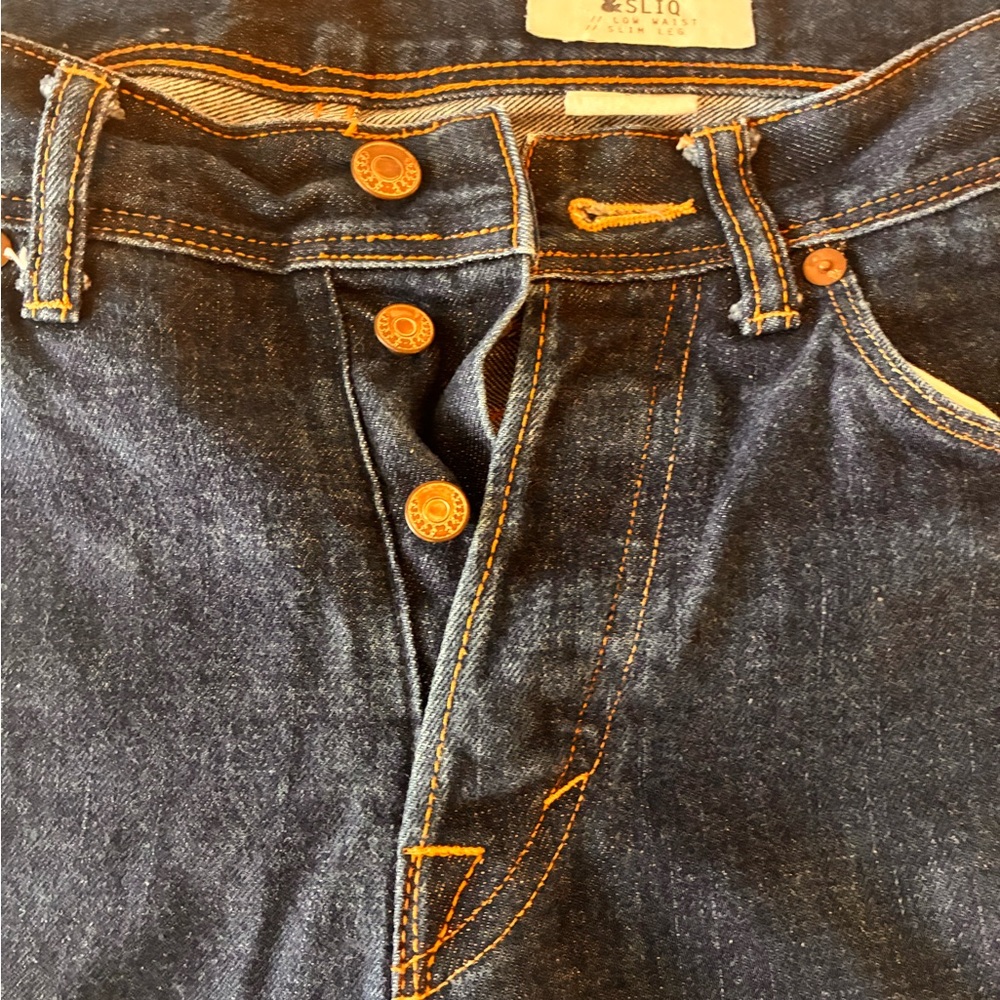 Men's Dark Blue Jeans - Picture 3 of 4